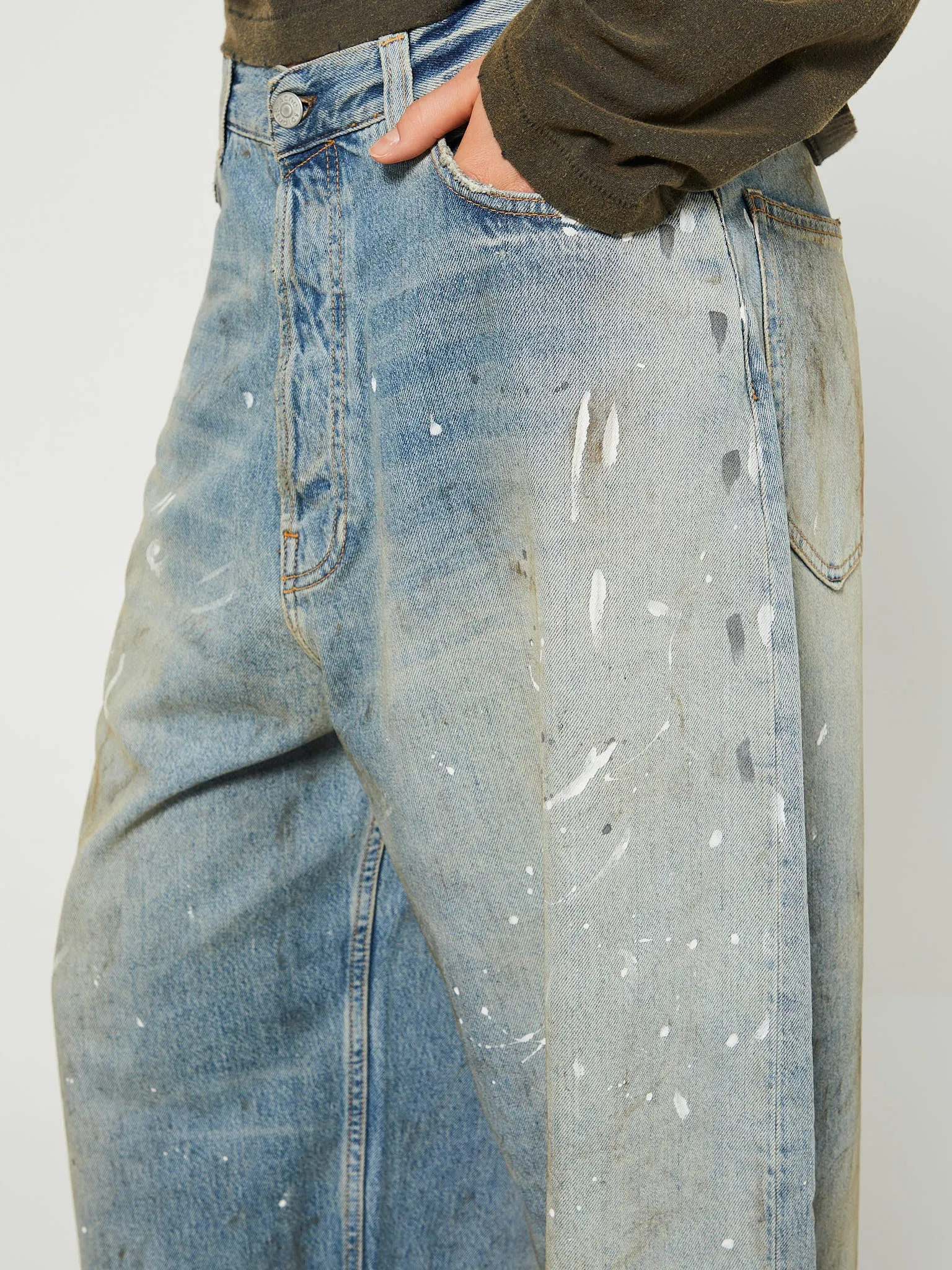 2023F Super Baggy Fit Jeans in Light Blue