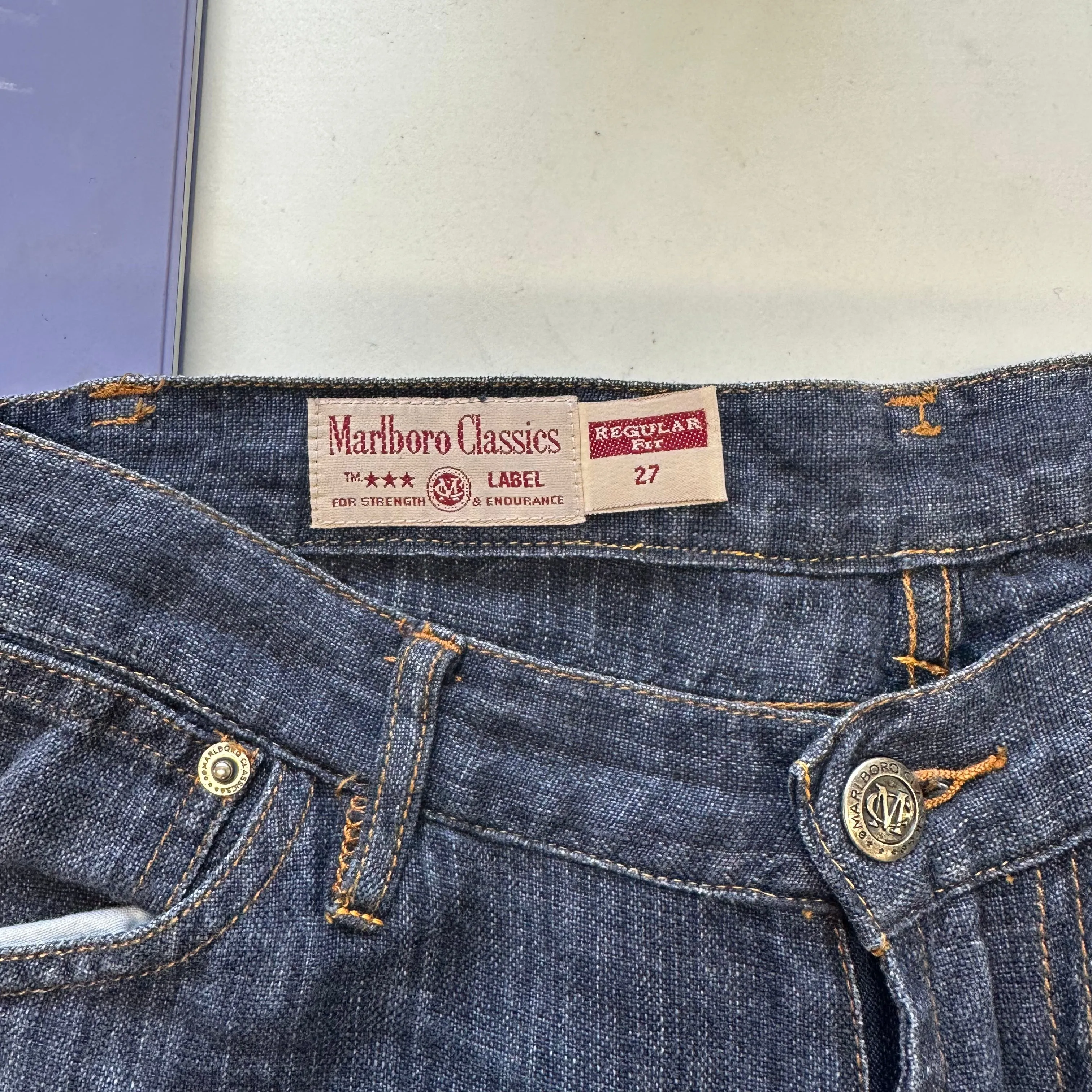 90s baggy wide leg jeans by marlboro classics