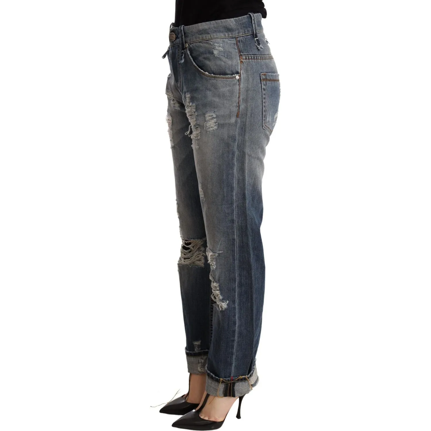 Acht Authentic Mid Waist Baggy Denim Jeans