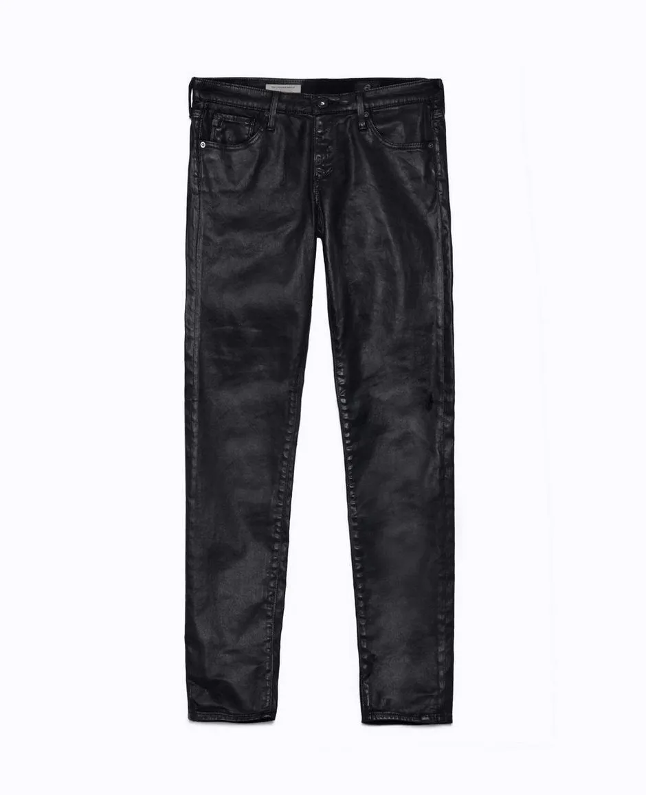 AG JEANS THE LEATHERETTE LEGGING ANKLE IN BLACK