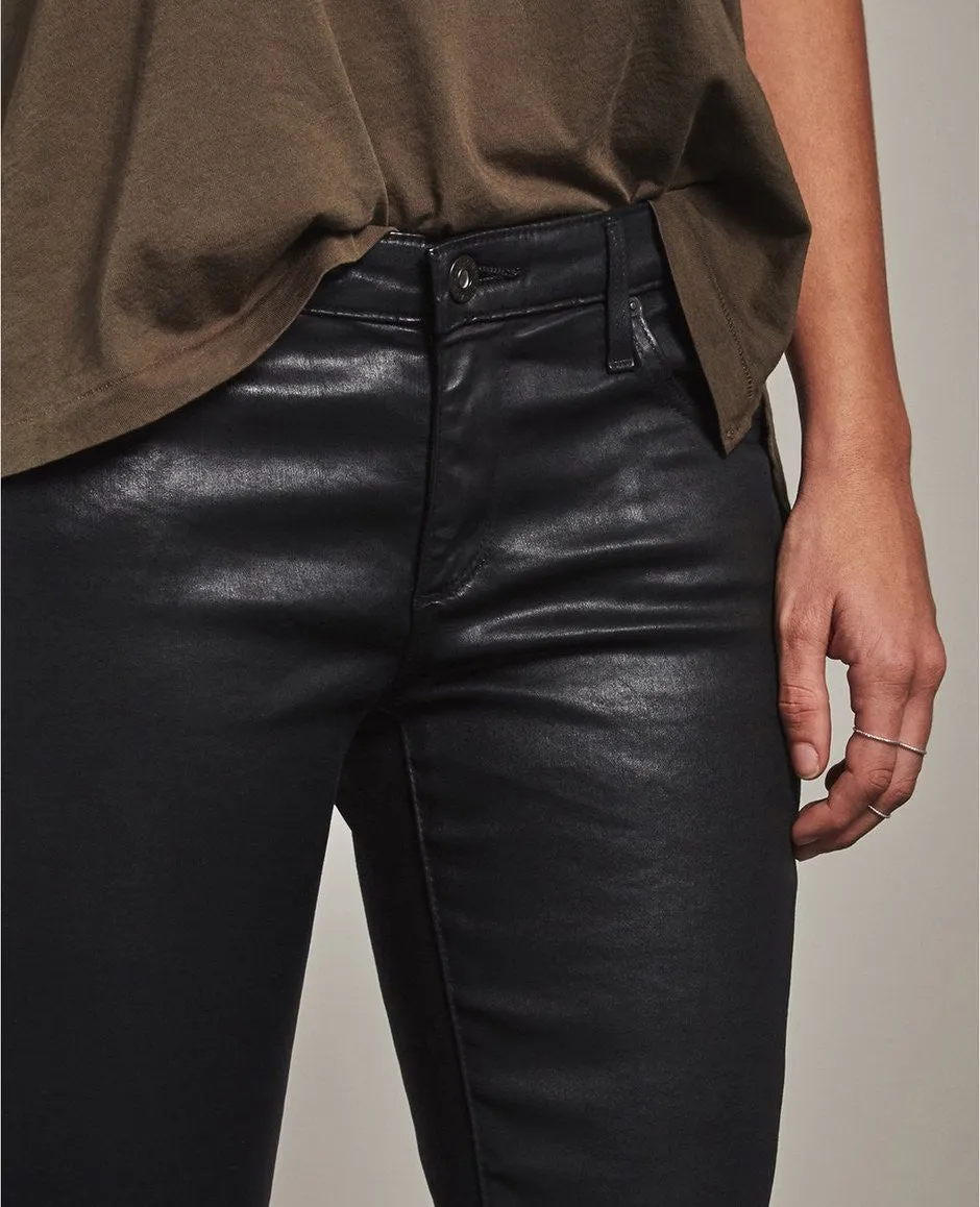 AG JEANS THE LEATHERETTE LEGGING ANKLE IN BLACK