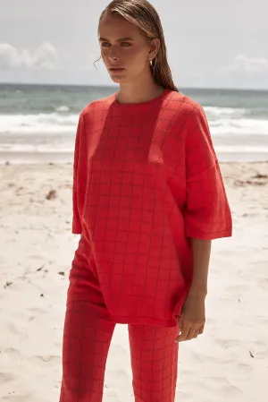 Aime Knit Top (Red)