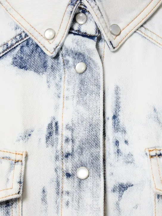 Alexandre Vauthier   Bleached denim overshirt 