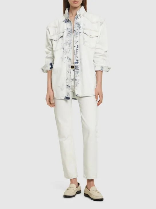 Alexandre Vauthier   Bleached denim overshirt 