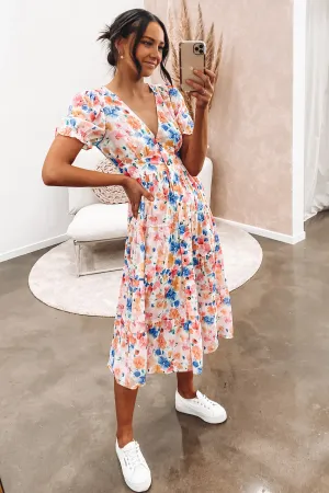 Amelia Midi Dress Floral Multi