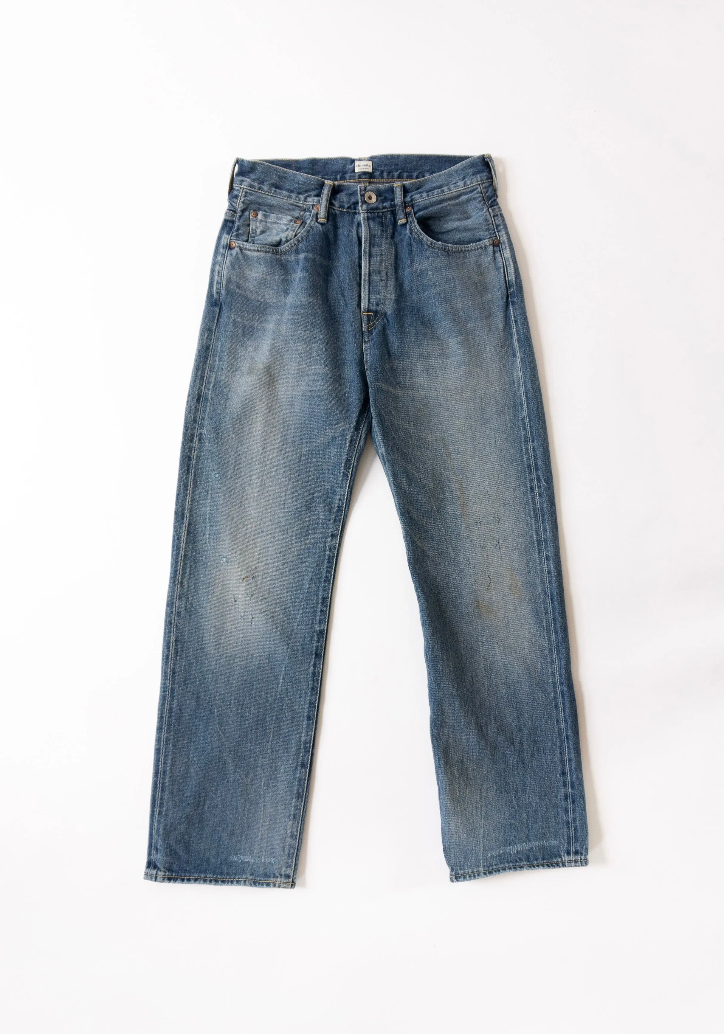 Ankle Cut Denim in Medium Distress