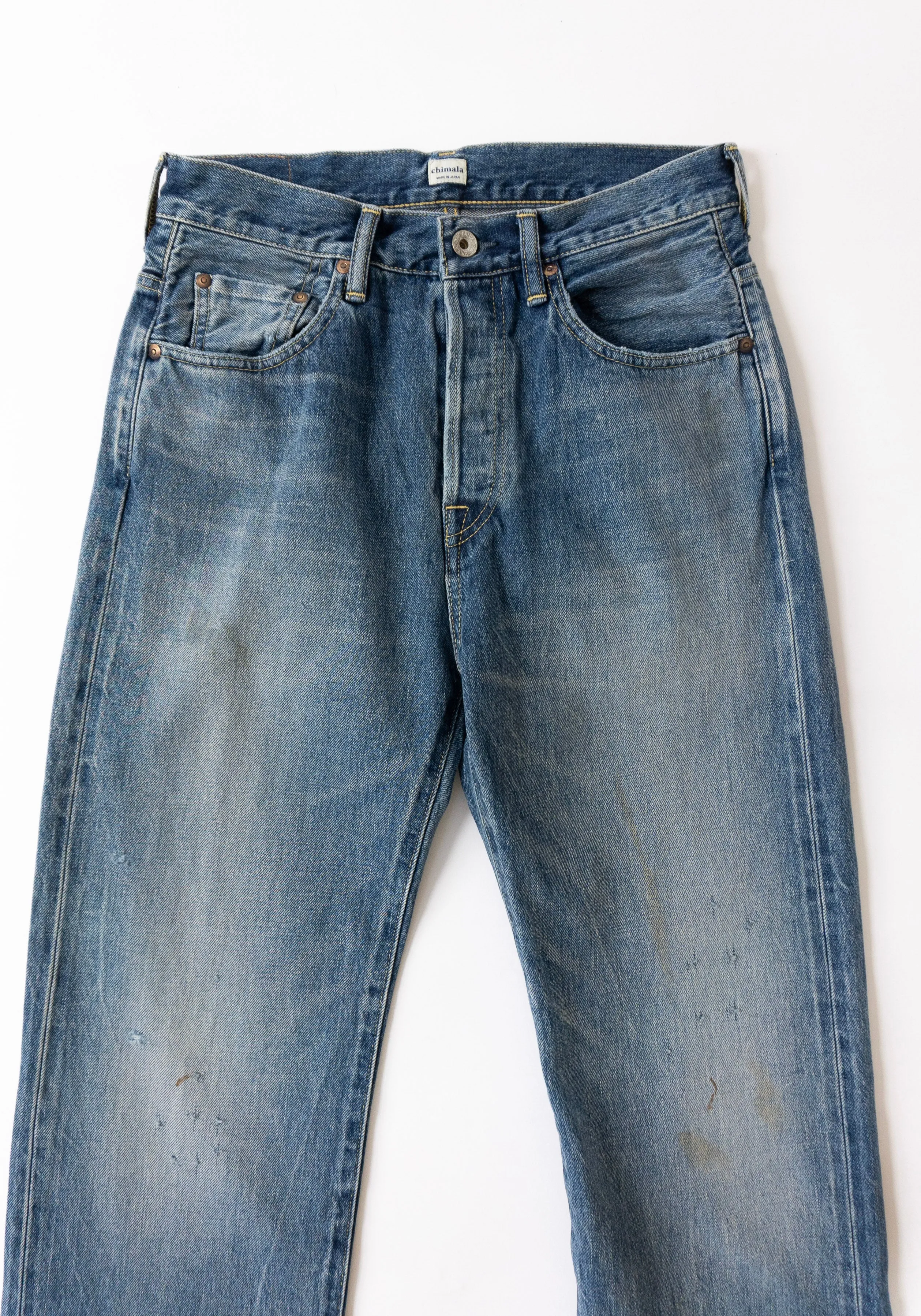 Ankle Cut Denim in Medium Distress