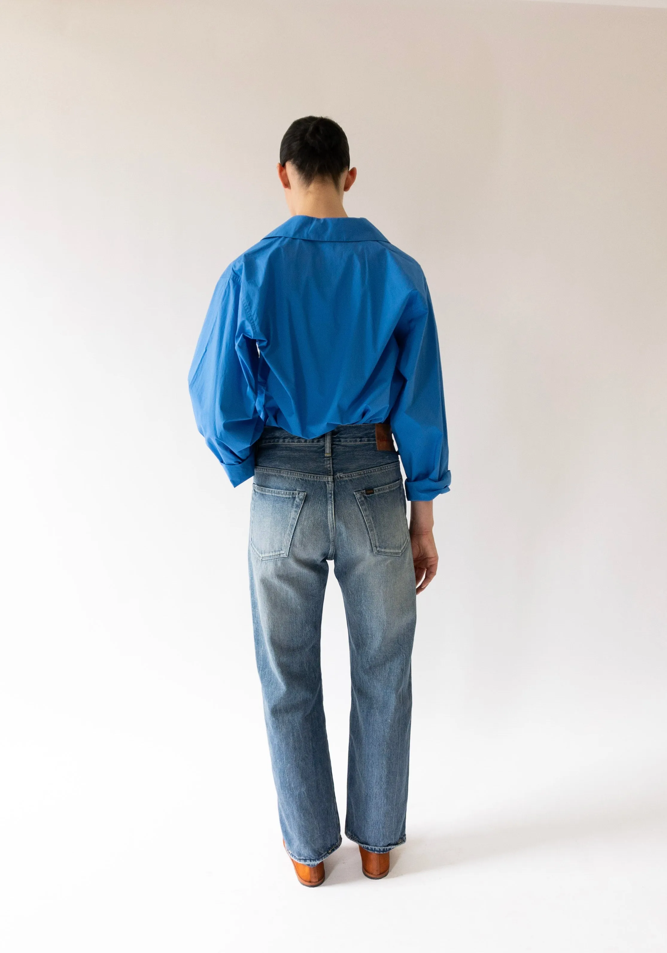 Ankle Cut Denim in Medium Distress