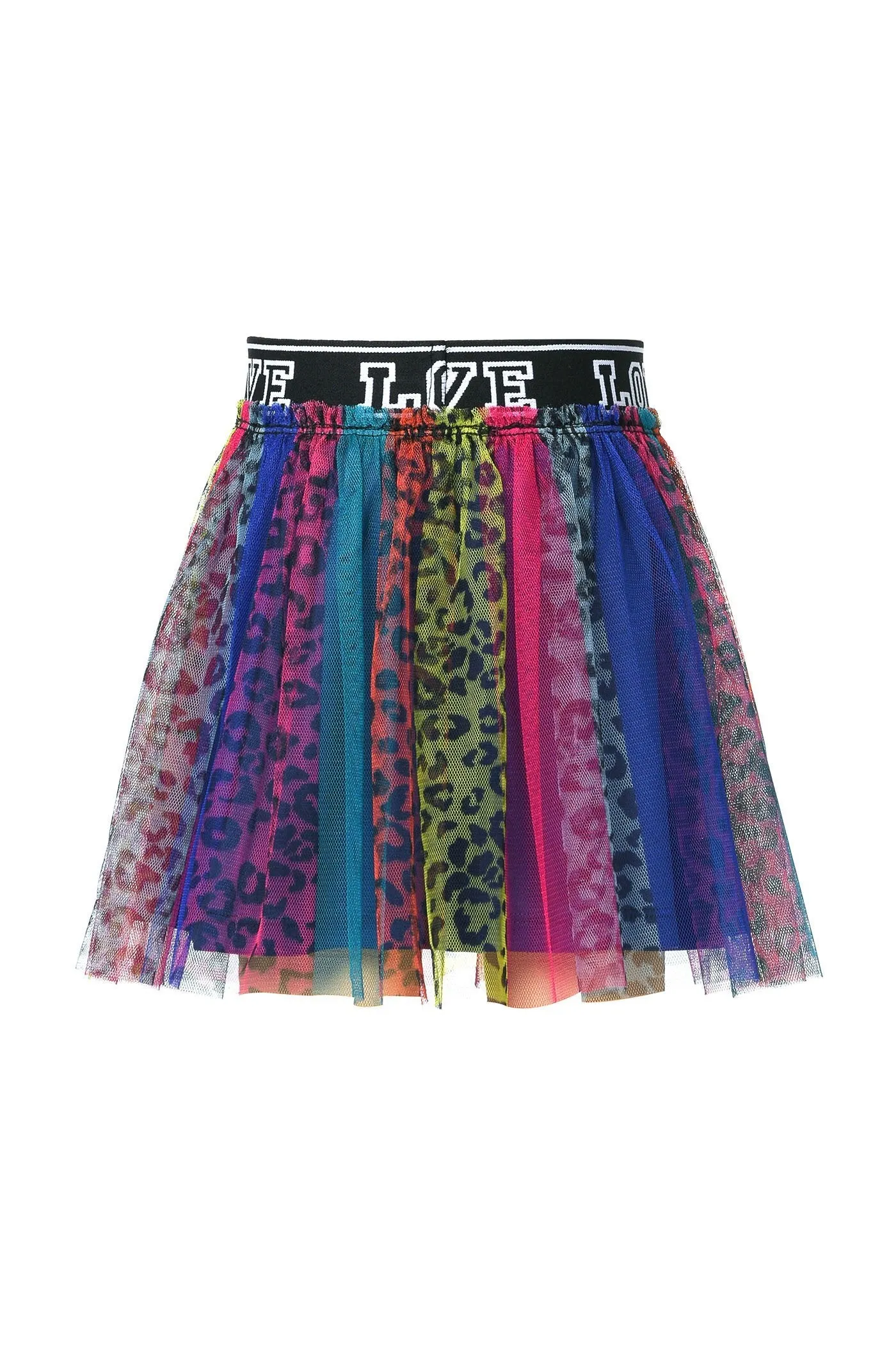 Baby Girl's Leopard Cheetah Rainbow Mesh Tutu Skirt