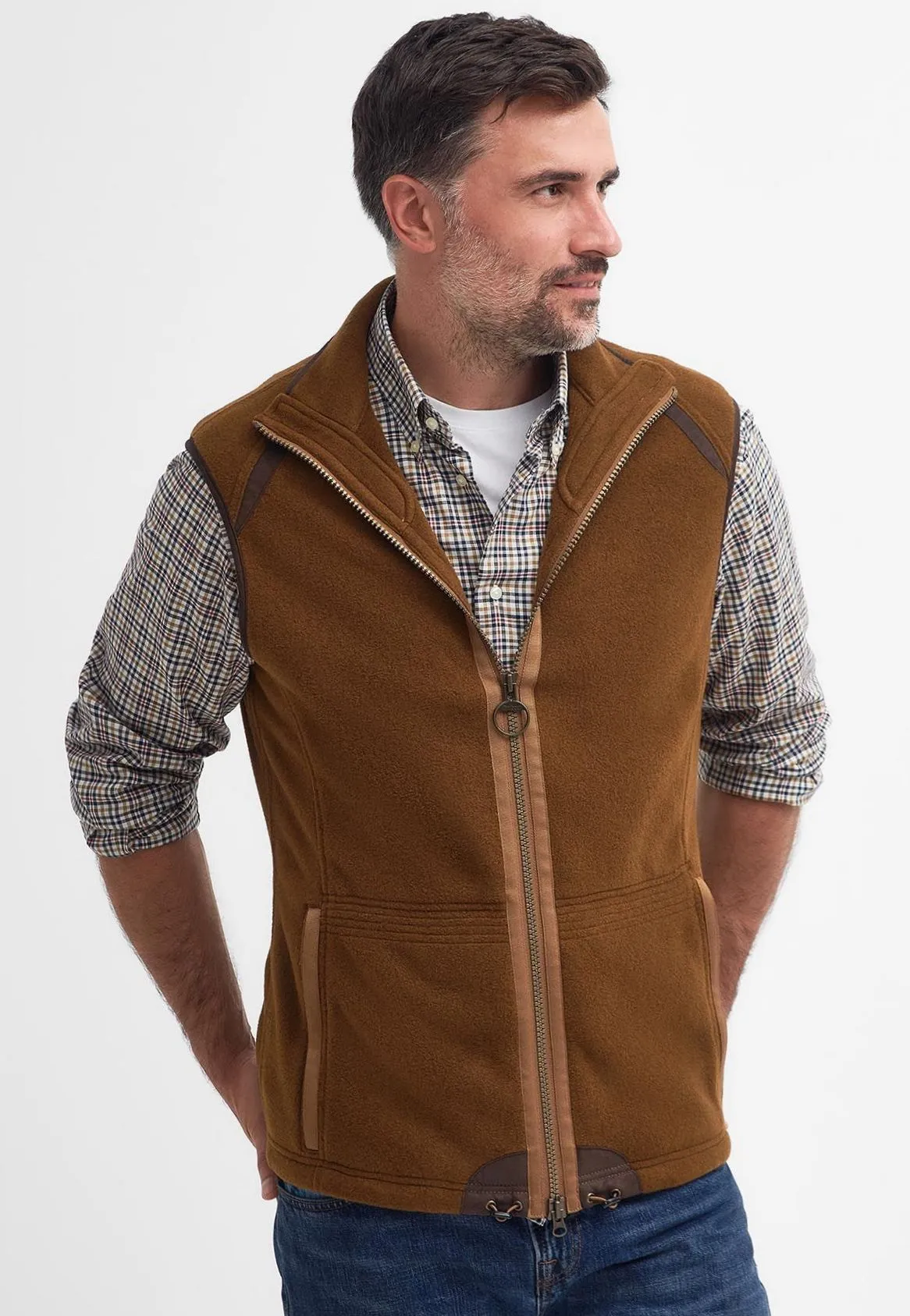 Barbour Gilet Langdale Mens fleece Gilet - Rust Brown - MFL0079BR51