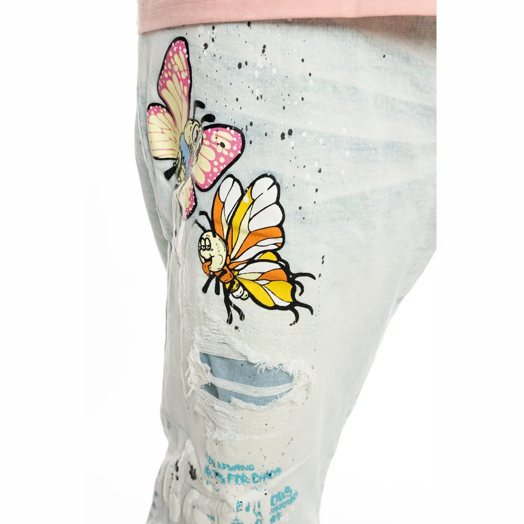 Big And Tall Mushroom  Fashion Jeans - Plaster Blue