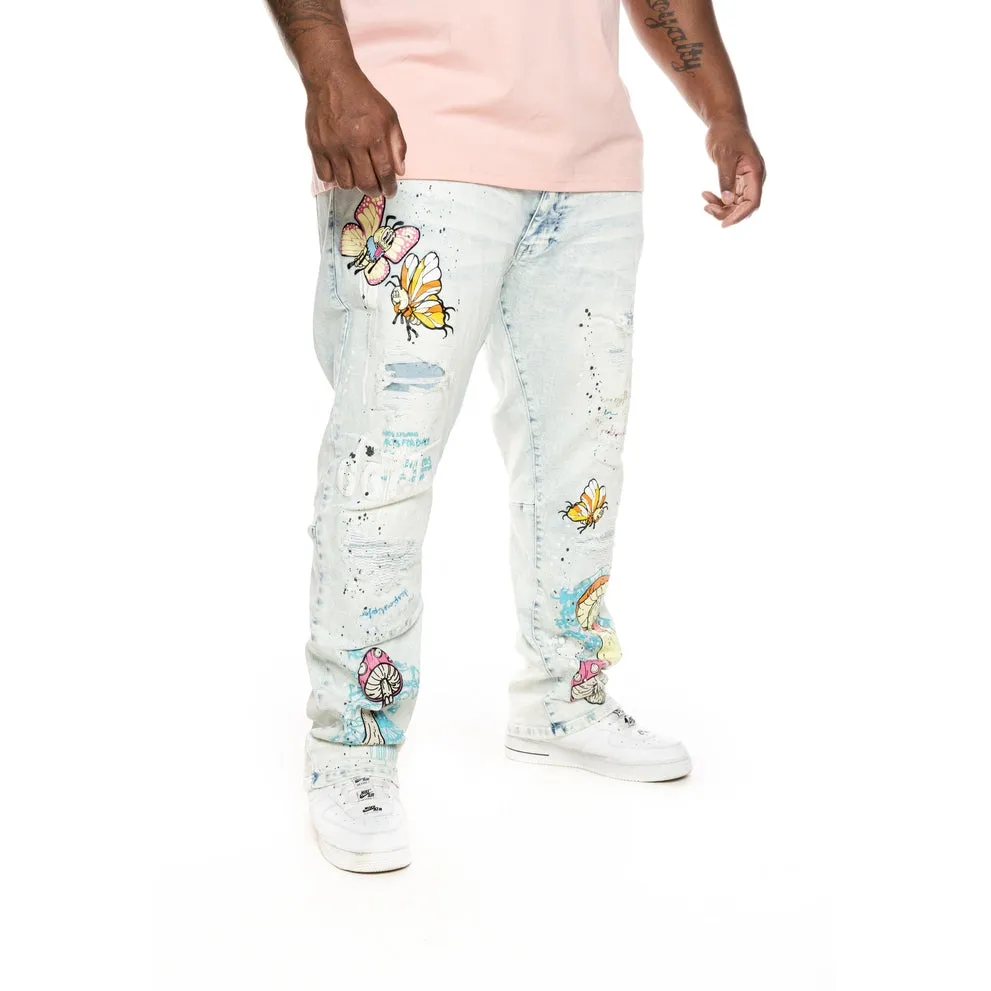 Big And Tall Mushroom  Fashion Jeans - Plaster Blue