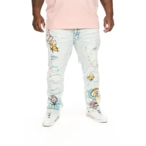 Big And Tall Mushroom  Fashion Jeans - Plaster Blue