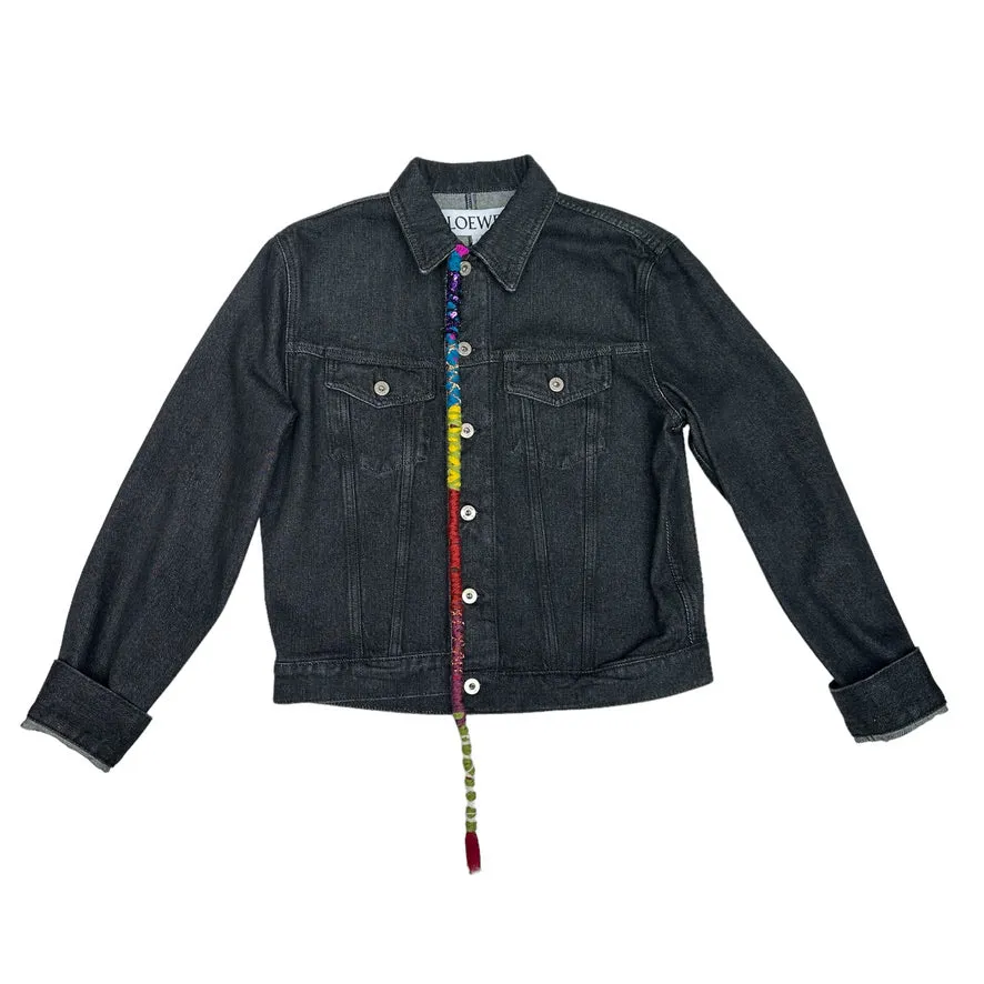 Black Denim Jacket - L