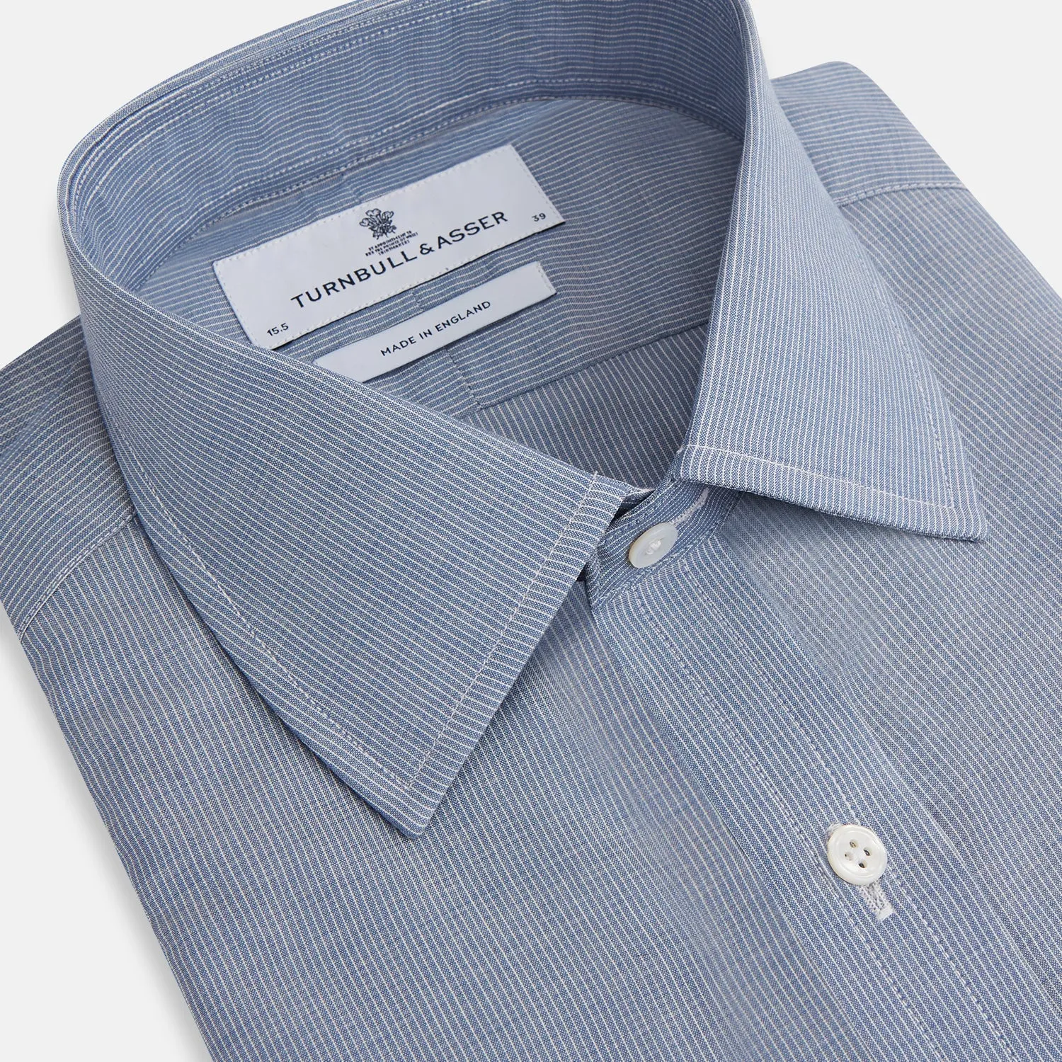 Blue Pencil Stripe Mayfair Shirt