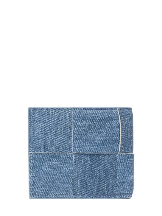 Bottega Veneta   Cassette denim bi-fold wallet 