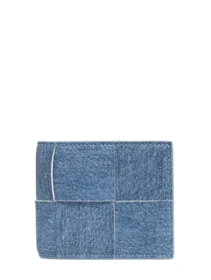 Bottega Veneta   Cassette denim bi-fold wallet 