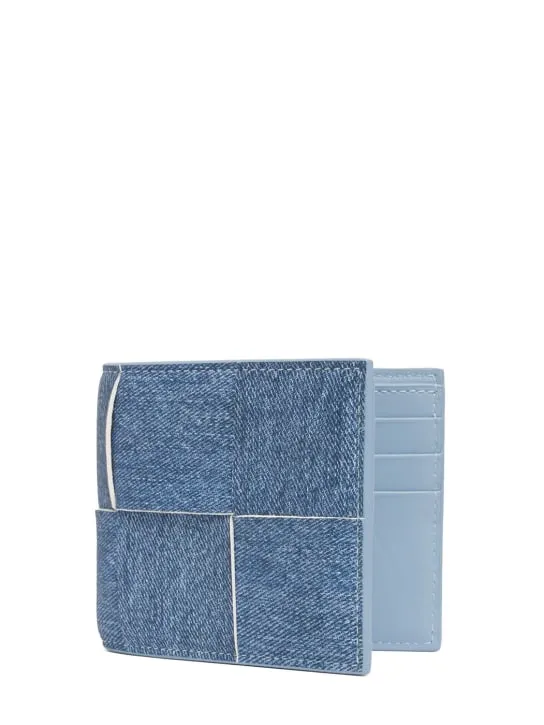 Bottega Veneta   Cassette denim bi-fold wallet 