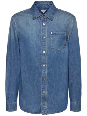 Bottega Veneta   Light washed denim shirt 