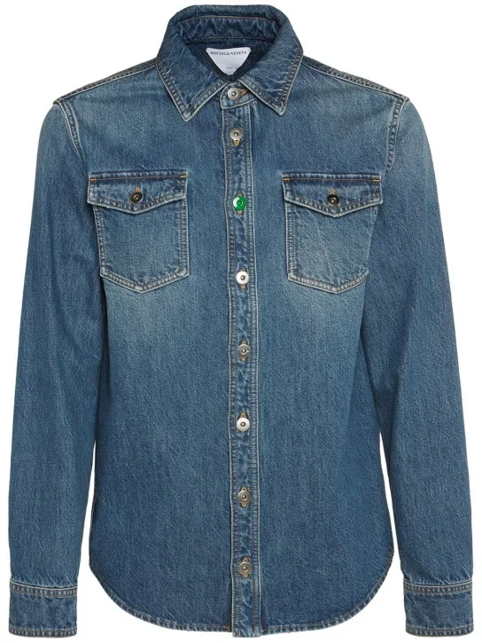 Bottega Veneta   Medium washed denim shirt 