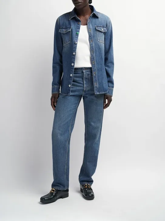 Bottega Veneta   Medium washed denim shirt 