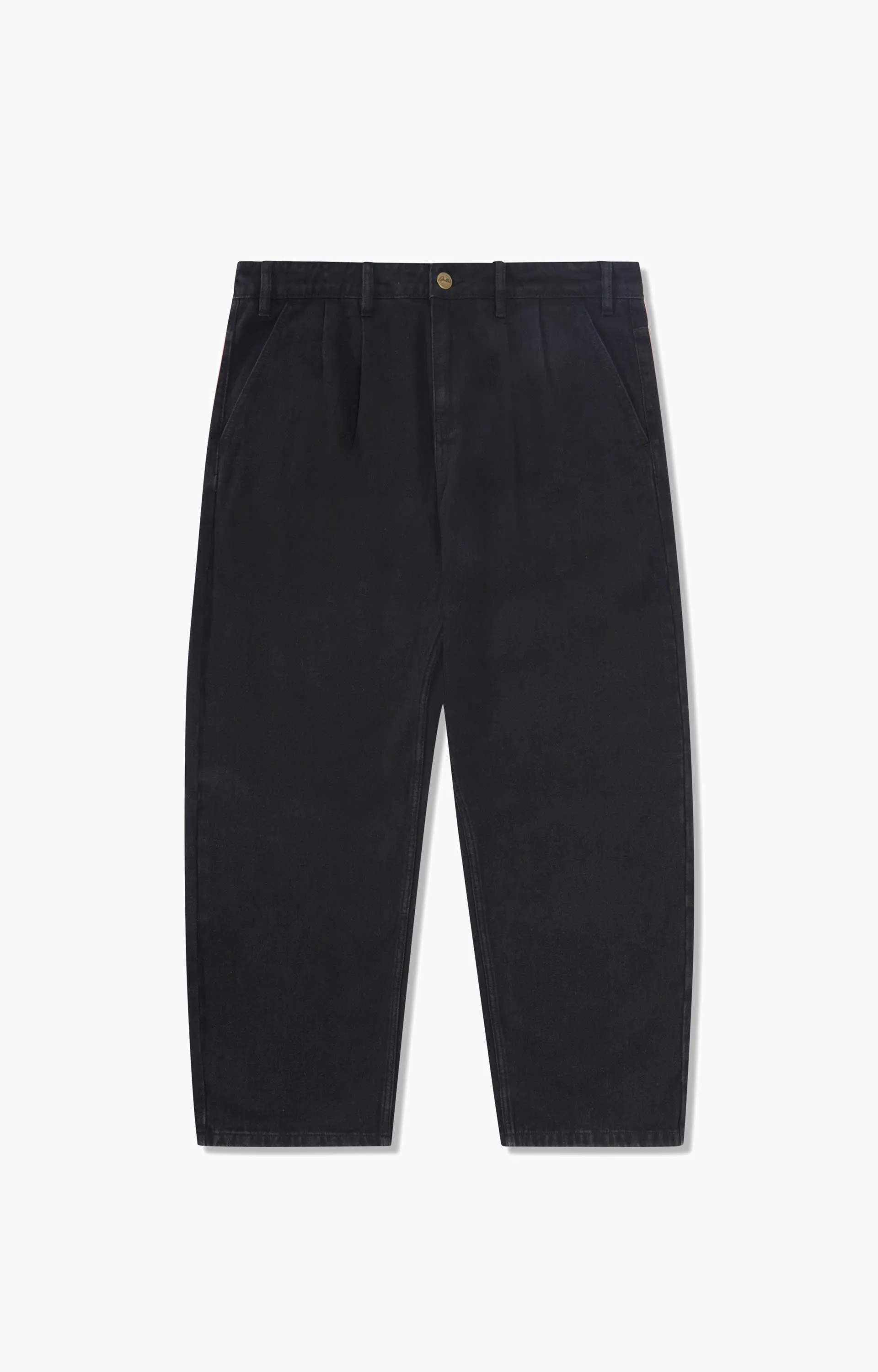 Butter Goods Blue Note Pleated Denim Pants, Washed Black