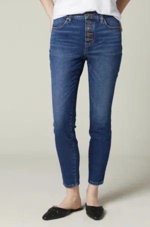 Button Front Pull On Skinny Valentina Jean