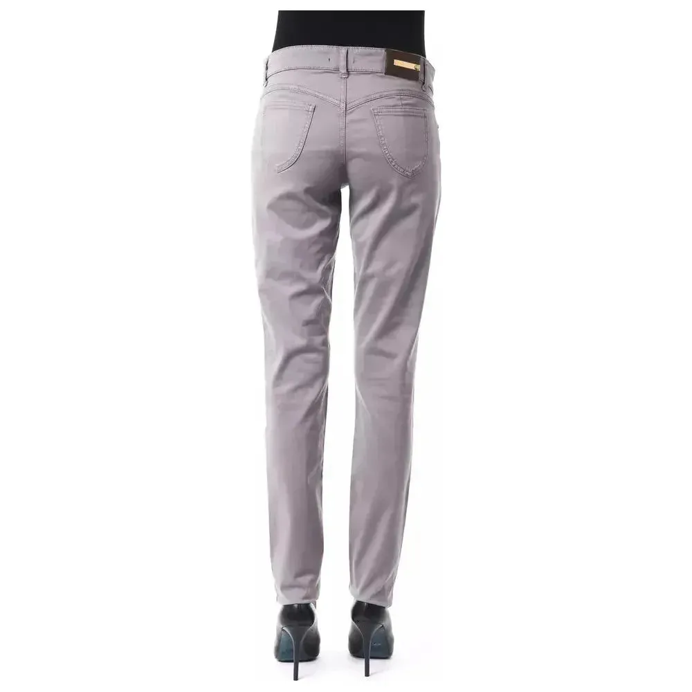 BYBLOS Gray Cotton Women Pants