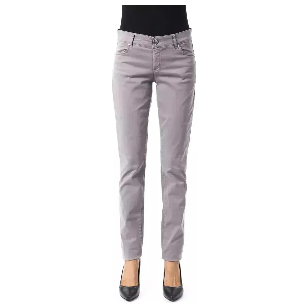 BYBLOS Gray Cotton Women Pants