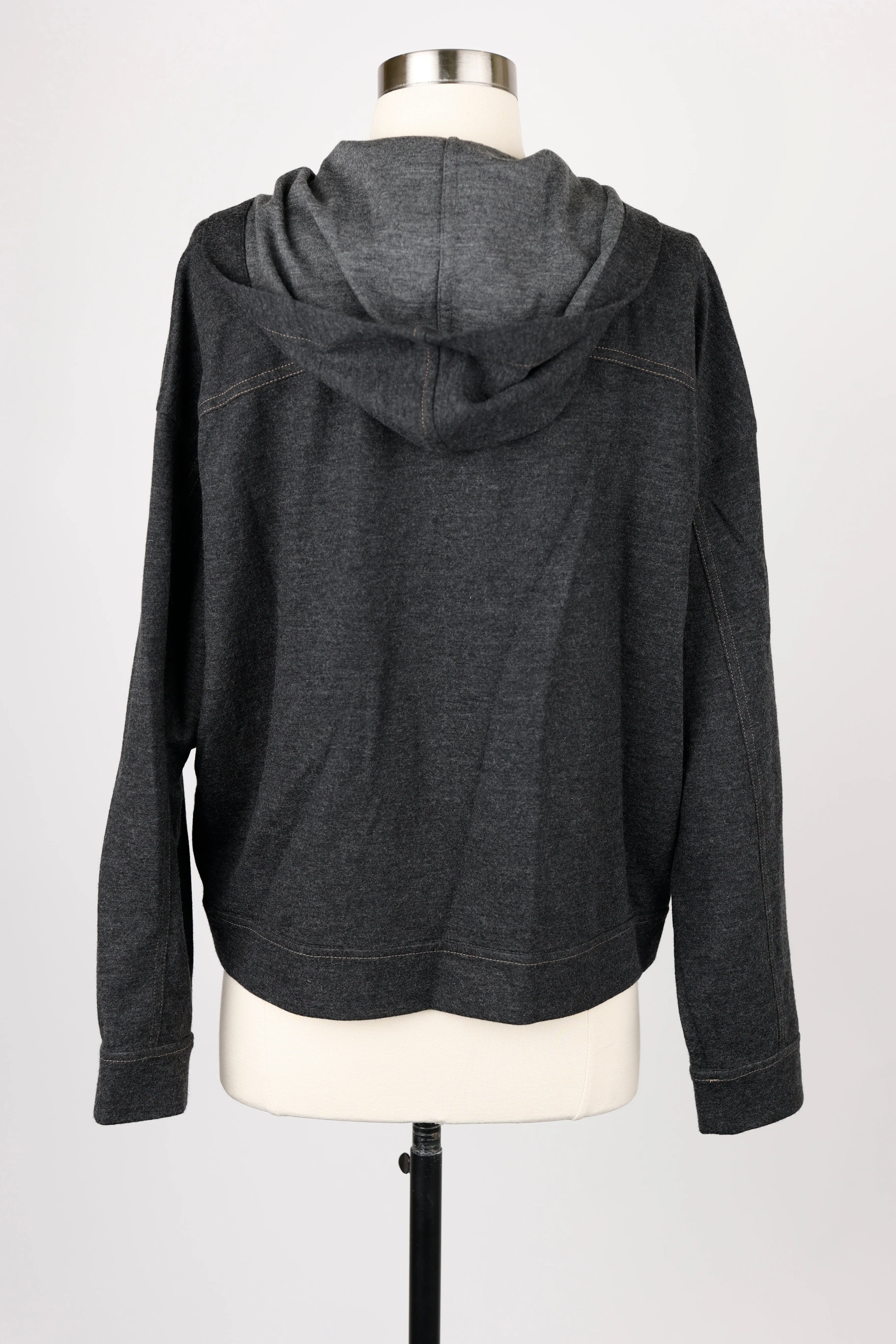 Cashmere Full Zip Denim Sweater