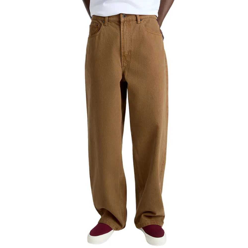 Check-5 Baggy Denim Pants Sepia