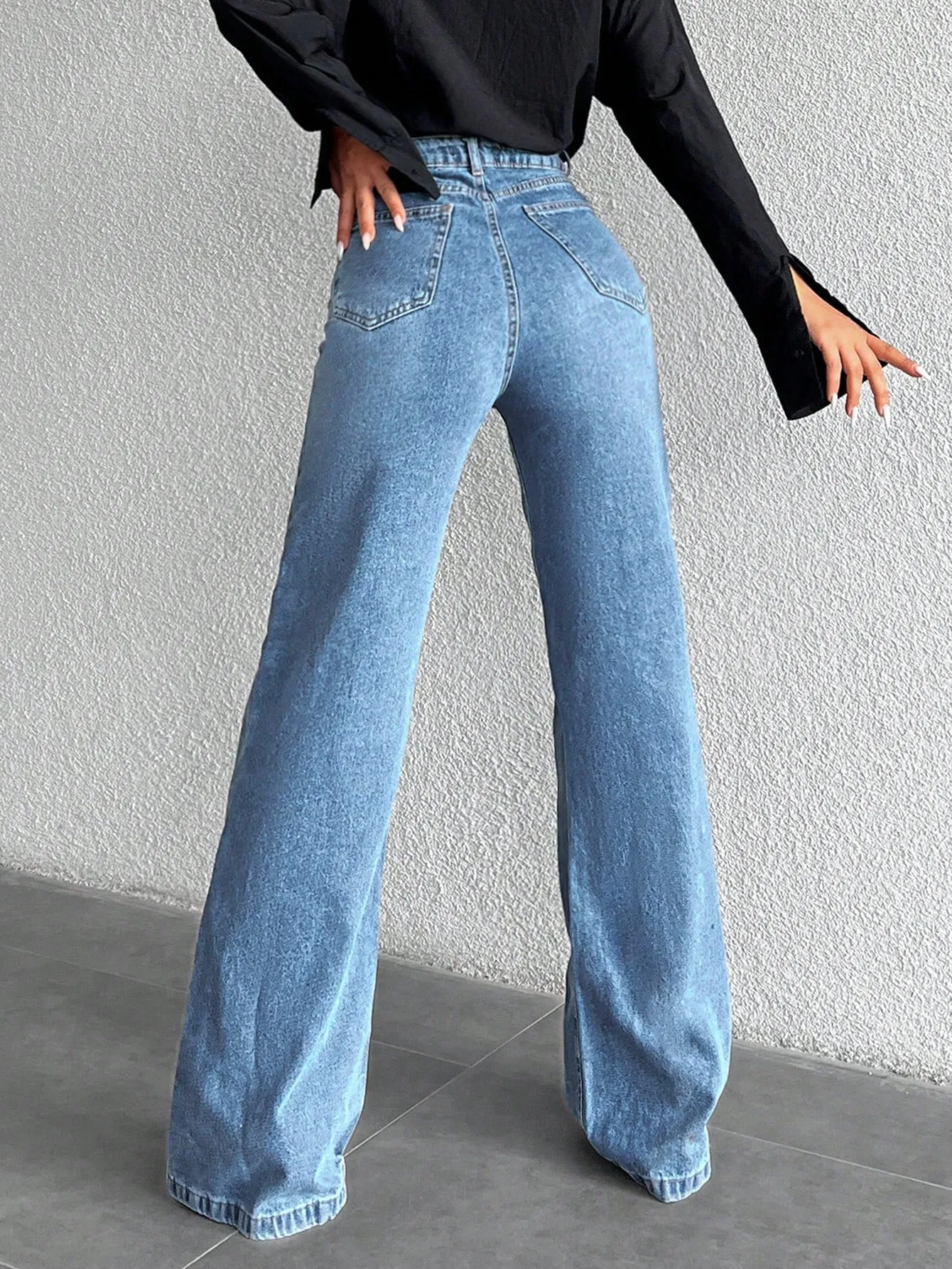 Classic Blue Wide Leg Jeans