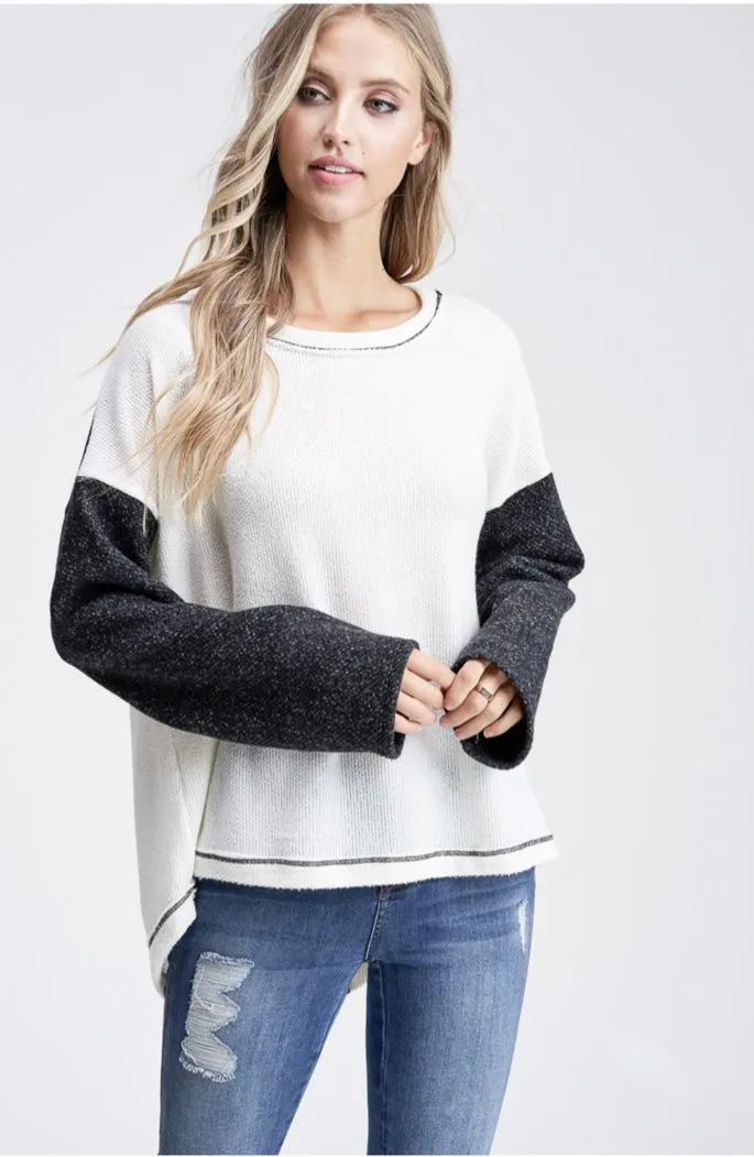 Colorblock Knit Top