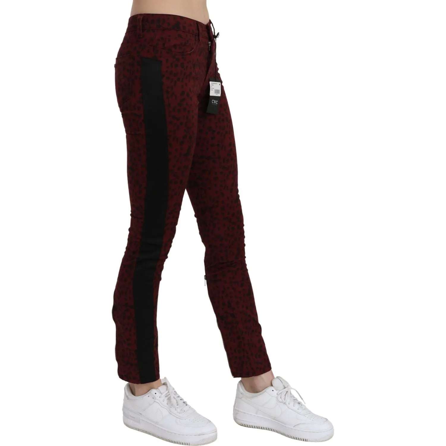 Costume National Bordeaux Slim Fit Designer Jeans