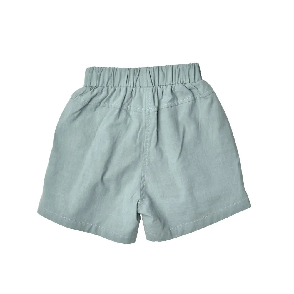 Cotton Linen Bermudas, Teal