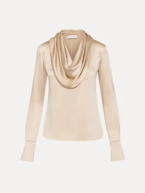 Cowl Neck Satin Blouse