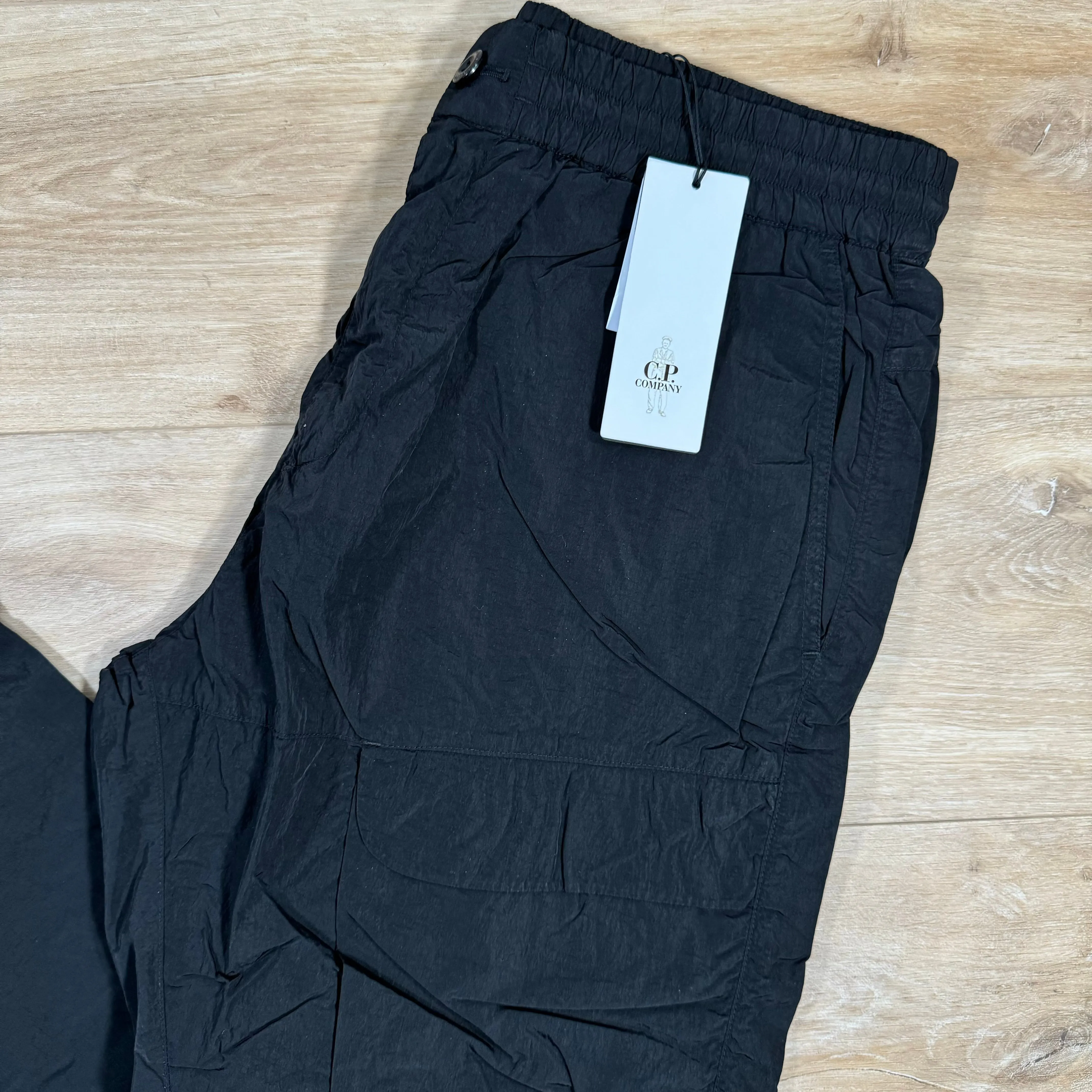 C.P. Company Chrome-R Loose Cargo Pants in Black