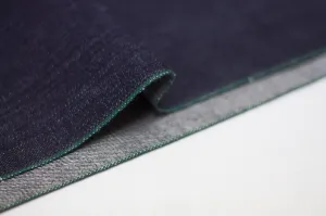 DEEP INDIGO FOREST GREEN SELVEDGE DENIM