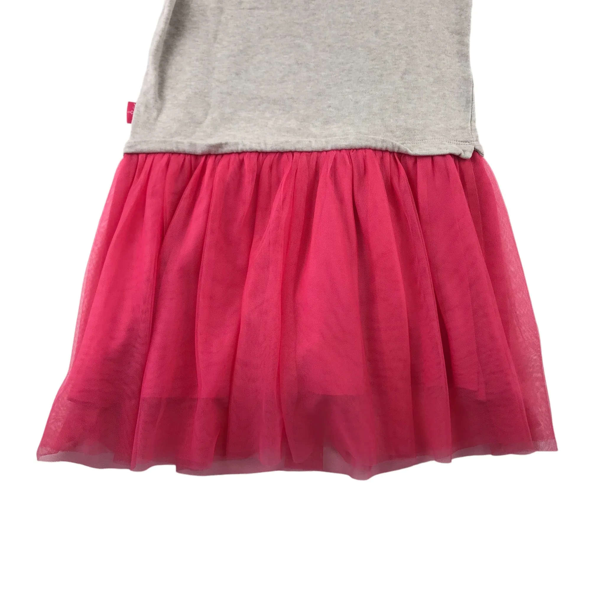 Disney dress 7-8 years grey and pink princess tulle layered T-shirt