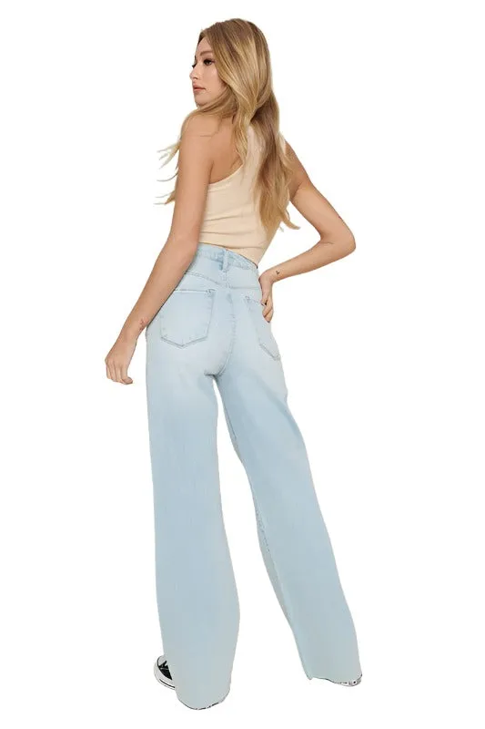 Distressed Wide Leg Jeans