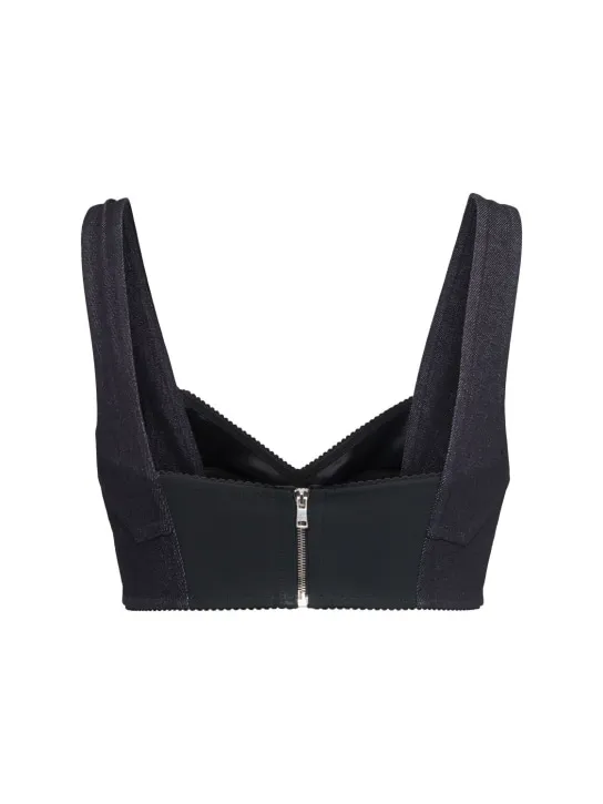 Dolce&amp;Gabbana   Cotton denim bra top 