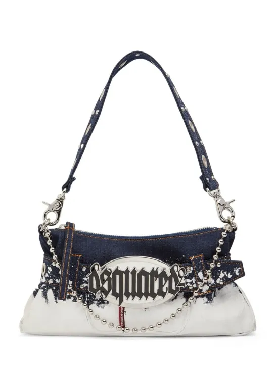 Dsquared2   Gothic denim shoulder bag 