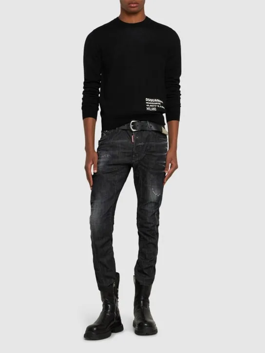 Dsquared2   Tidy Biker cotton denim jeans 