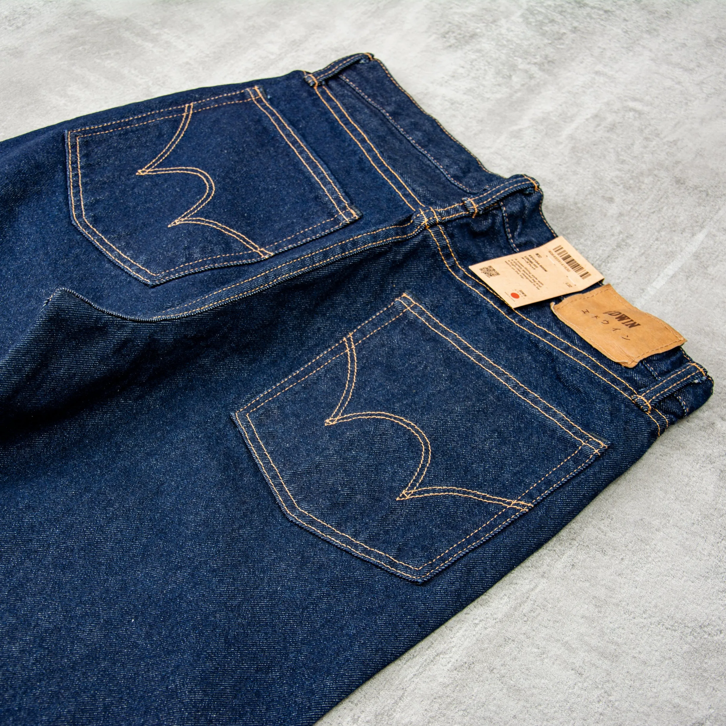 Edwin Loose Fit Jeans Kaihara Opened Denim - Blue Rinsed