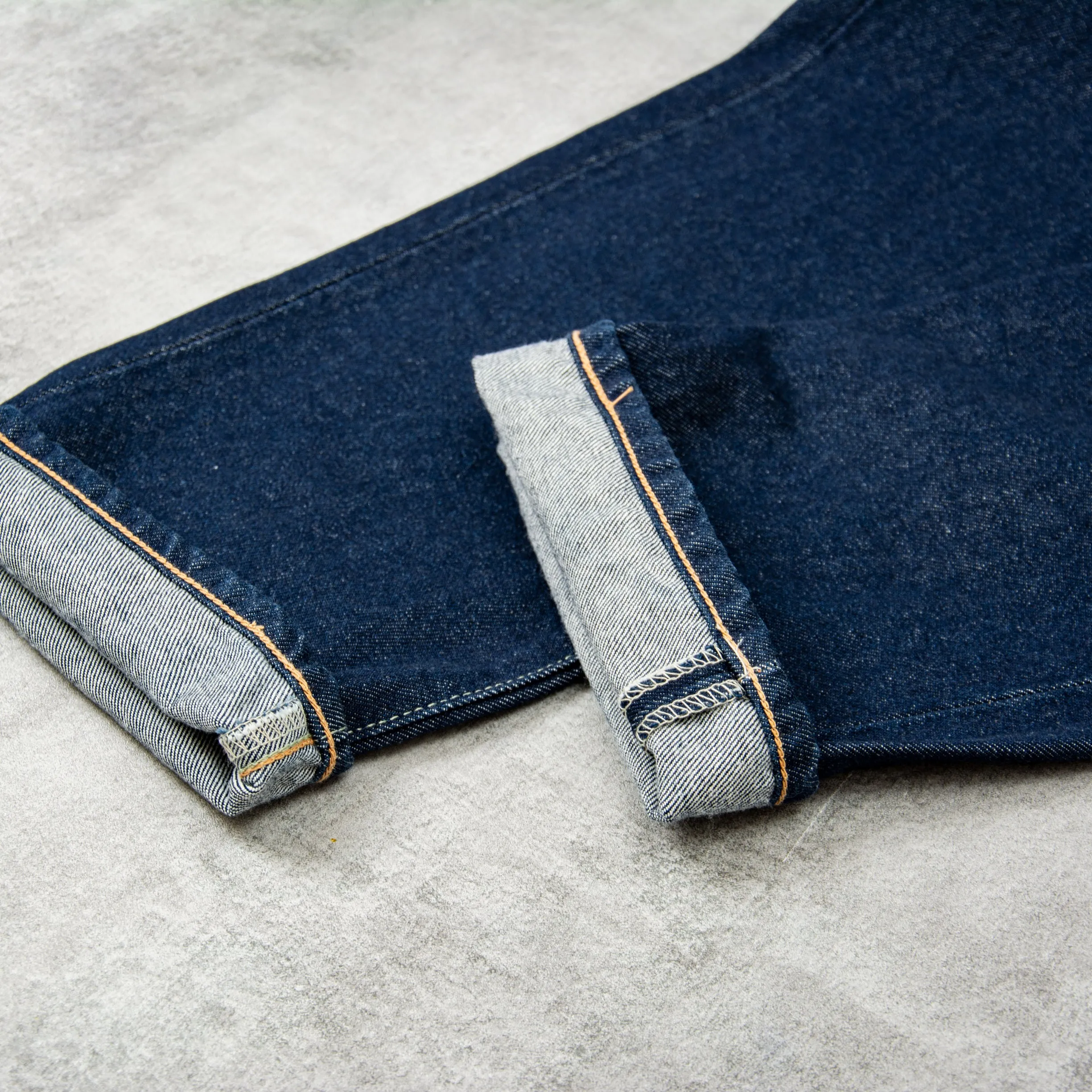 Edwin Regular Straight Jeans Kaihara Opened Denim - Blue Rinsed