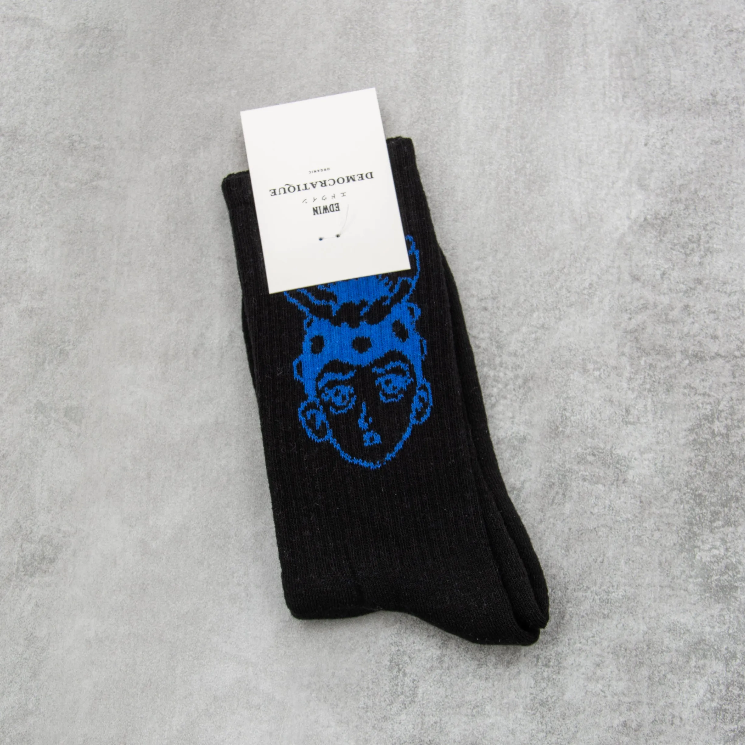 Edwin x Democratique Flora Mind Socks - Black