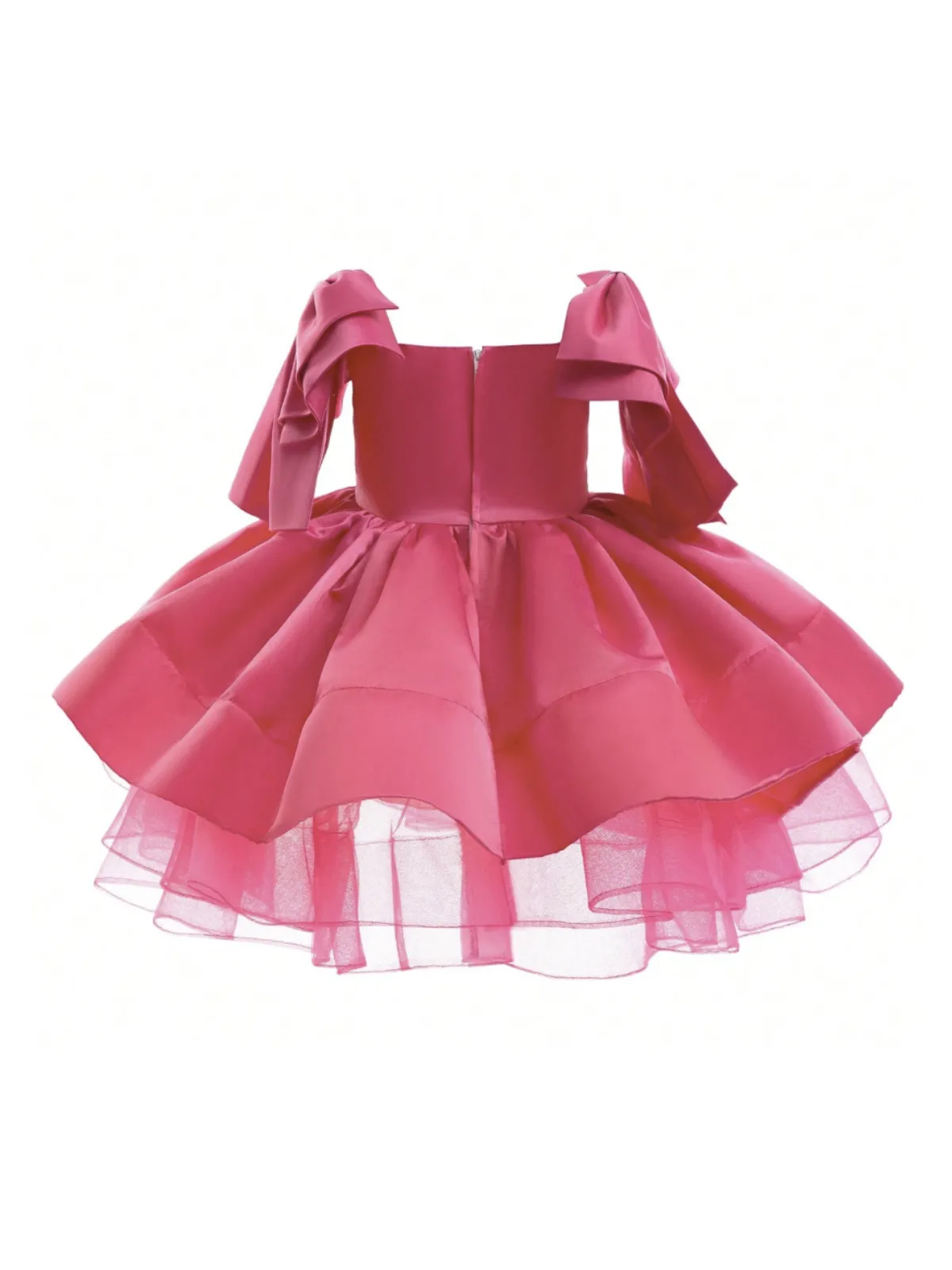 Elegant Tutu Princess Dresses with Layered Skirt and Ruffle Sleeves