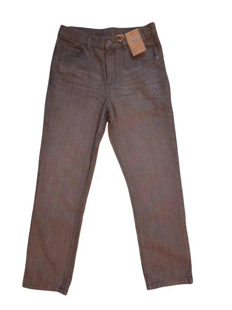 F&F Regular Fit Grey Older Boys Jeans