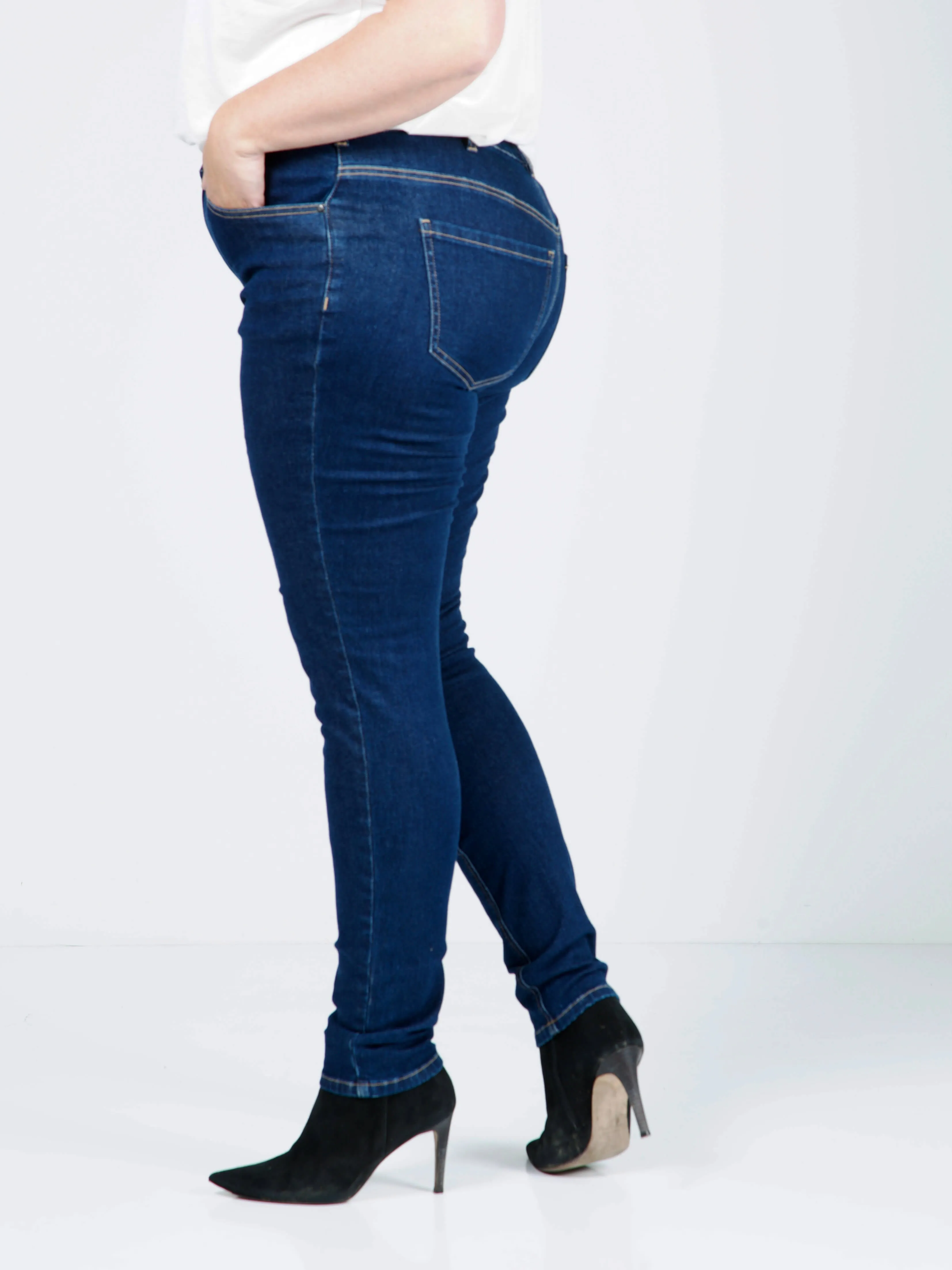 FIA LONG JEANS - Dark Denim