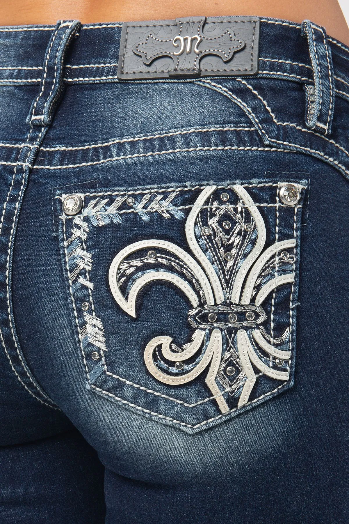 *FINAL SALE* Miss Me Fleur De Lis Bootcut Jeans